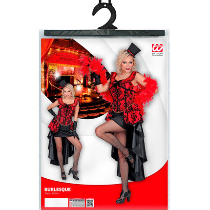 e-carnavalskleding-SYK Saloon jurk dames rood