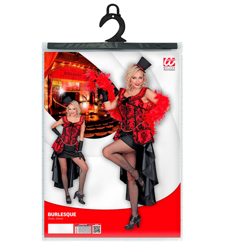e-carnavalskleding-SYK Saloon jurk dames rood