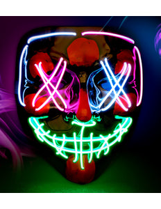 e-carnavalskleding-SYK Scary masker gekleurd led