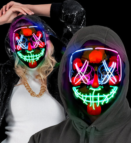 e-carnavalskleding-SYK Scary masker gekleurd led