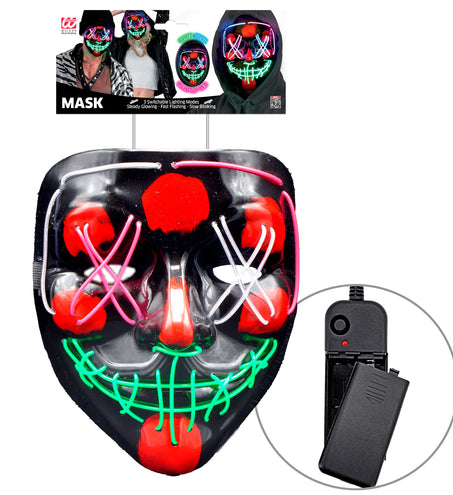 e-carnavalskleding-SYK Scary masker gekleurd led