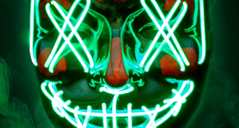 e-carnavalskleding-SYK Scary masker groen led