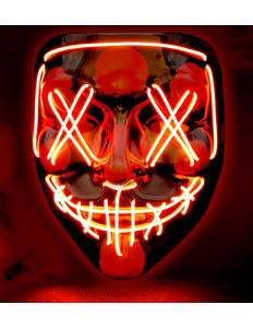 e-carnavalskleding-SYK Scary masker rood led