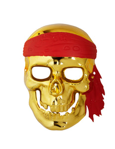 e-carnavalskleding-SYK schedelmasker piraat goud