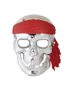 e-carnavalskleding-SYK schedelmasker piraat zilver