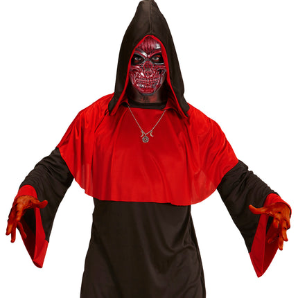 e-carnavalskleding-SYK Schedelmasker rood metallic