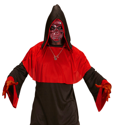 e-carnavalskleding-SYK Schedelmasker rood metallic