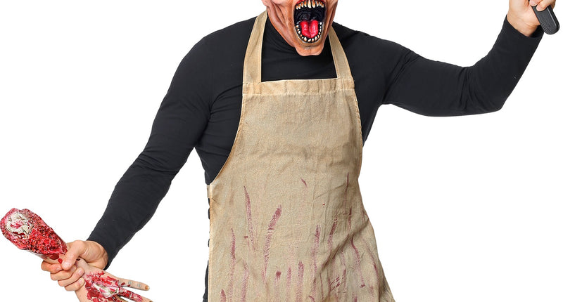 e-carnavalskleding-SYK Schort zombie slager met masker