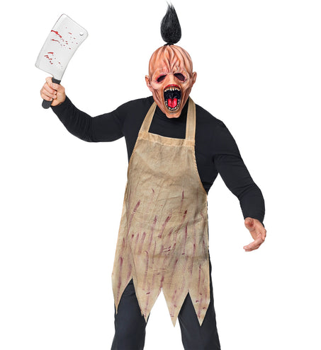 e-carnavalskleding-SYK Schort zombie slager met masker