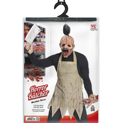 e-carnavalskleding-SYK Schort zombie slager met masker