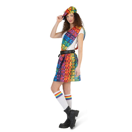 e-carnavalskleding-SYK Schotse kilt regenboog