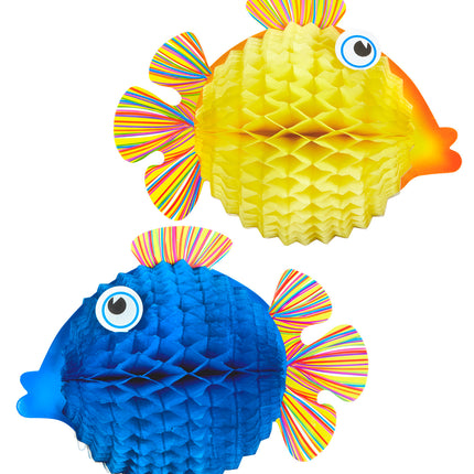 e-carnavalskleding-SYK Set met 2 honinggraat lampions tropische vis