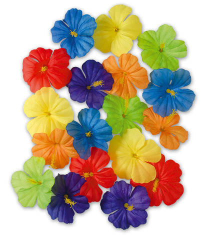 e-carnavalskleding-SYK Set van 18 hibiscus bloemen