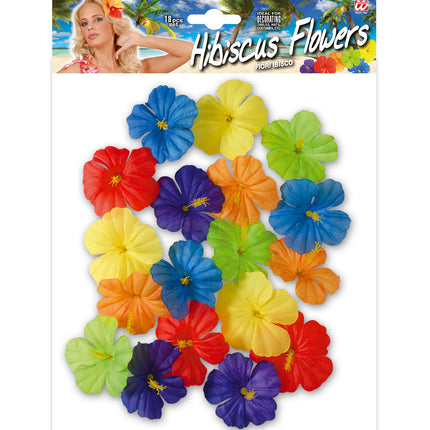 e-carnavalskleding-SYK Set van 18 hibiscus bloemen