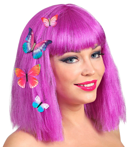 e-carnavalskleding-SYK Set van 4 vlinder haarclips