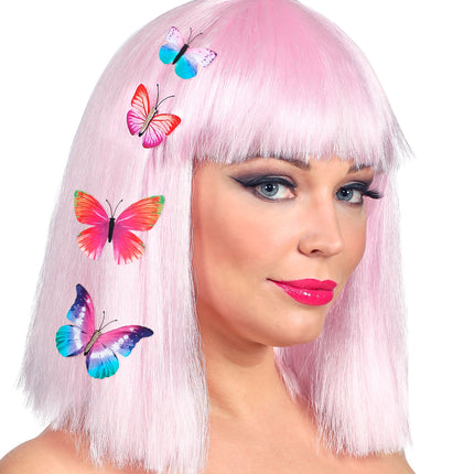 e-carnavalskleding-SYK Set van 4 vlinder haarclips