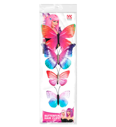 e-carnavalskleding-SYK Set van 4 vlinder haarclips