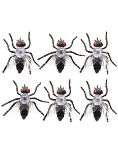 e-carnavalskleding-SYK Set van 6 vliegen 5,5cm