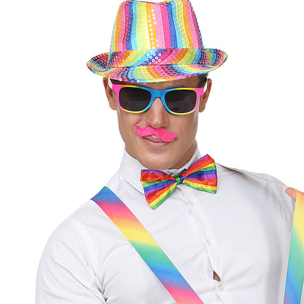 e-carnavalskleding-SYK Set vijf gekleurde snorren
