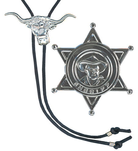 e-carnavalskleding-SYK Sherriff ster en ketting cowboy