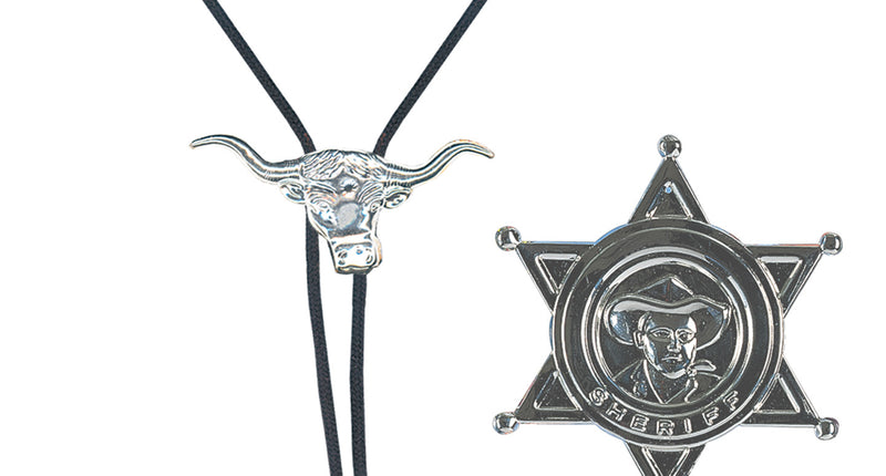 e-carnavalskleding-SYK Sherriff ster en ketting cowboy