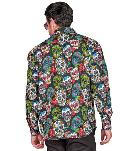 e-carnavalskleding-SYK Shirt day of the dead Skully