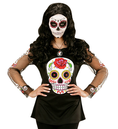 e-carnavalskleding-SYK Shirt dia los Muertos
