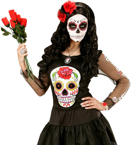 e-carnavalskleding-SYK Shirt dia los Muertos