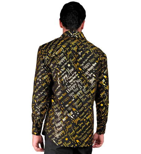 e-carnavalskleding-SYK Shirt happy new year gold