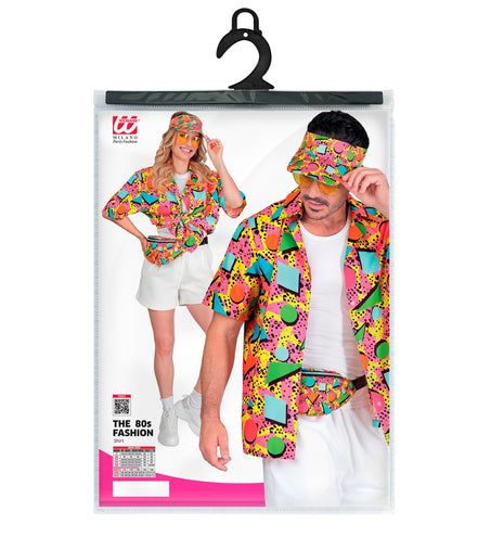 e-carnavalskleding-SYK Shirt jaren 80 funky fashion roze