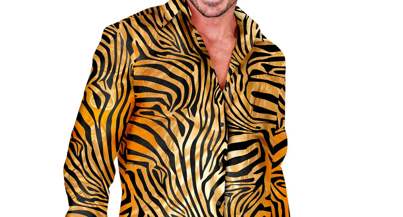 e-carnavalskleding-SYK Shirt zebra gold