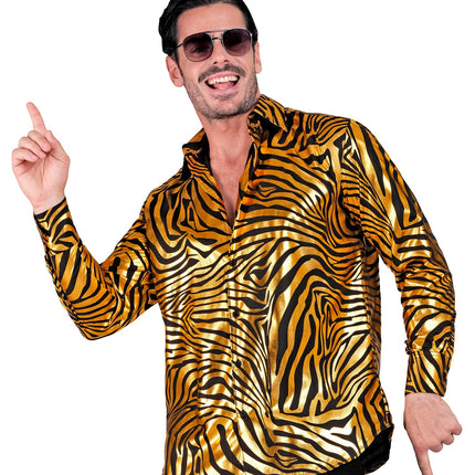 e-carnavalskleding-SYK Shirt zebra gold