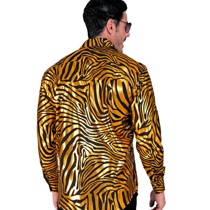 e-carnavalskleding-SYK Shirt zebra gold