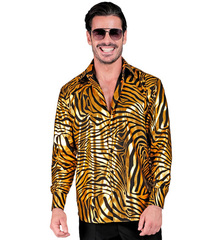 e-carnavalskleding-SYK Shirt zebra gold
