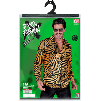 e-carnavalskleding-SYK Shirt zebra gold