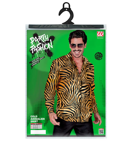 e-carnavalskleding-SYK Shirt zebra gold