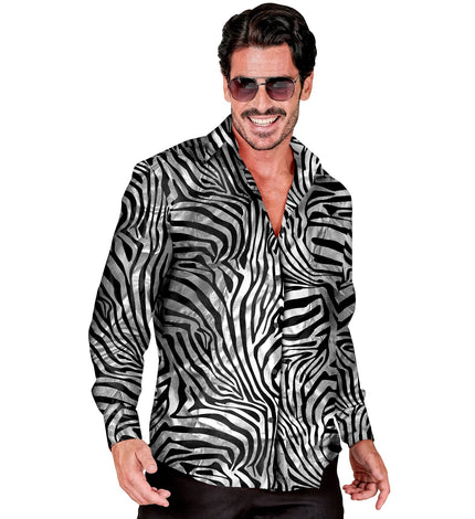 e-carnavalskleding-SYK Shirt zebra silver