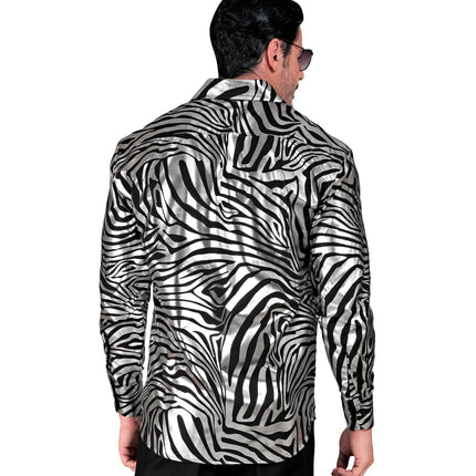 e-carnavalskleding-SYK Shirt zebra silver