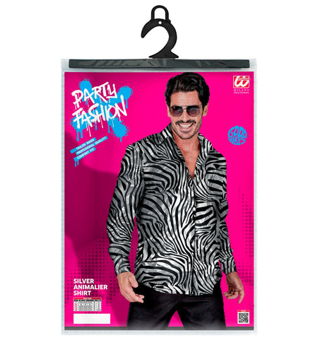 e-carnavalskleding-SYK Shirt zebra silver