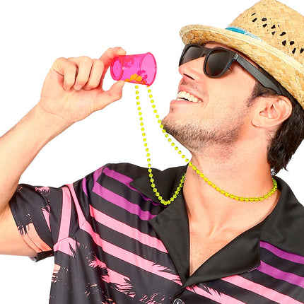 e-carnavalskleding-SYK Shotglaasje met ketting Hawaii