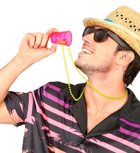 e-carnavalskleding-SYK Shotglaasje met ketting Hawaii