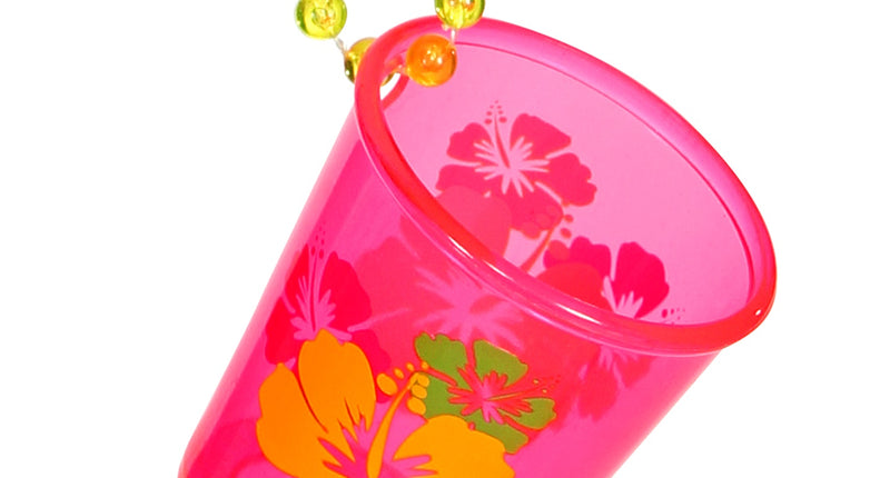 e-carnavalskleding-SYK Shotglaasje met ketting Hawaii