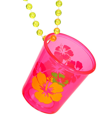e-carnavalskleding-SYK Shotglaasje met ketting Hawaii