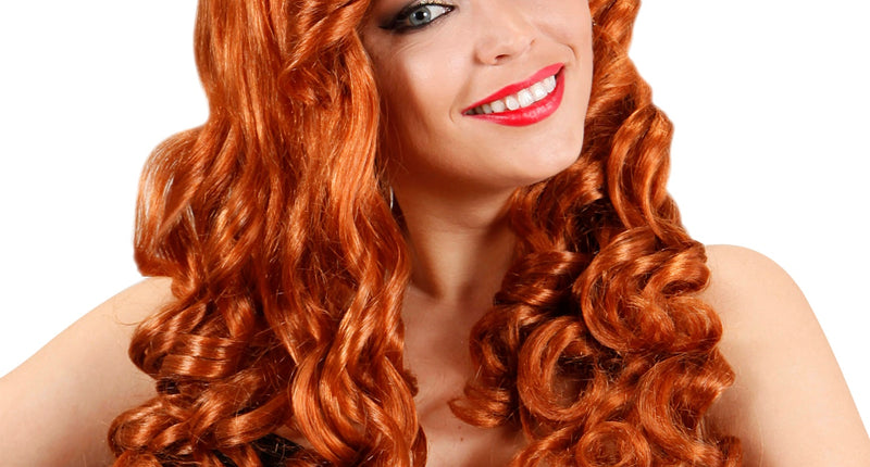 e-carnavalskleding-SYK Showgirl Burleque pruik July bruin met krullen