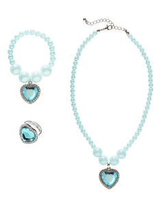e-carnavalskleding-SYK Sieraden set kinderen azuur blauw