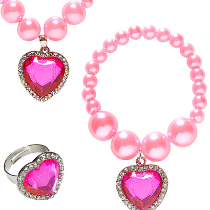 e-carnavalskleding-SYK Sieraden set voor kids in roze
