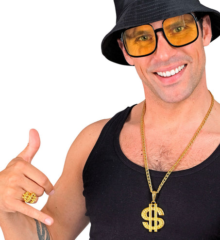e-carnavalskleding-SYK Sieradenset dollar