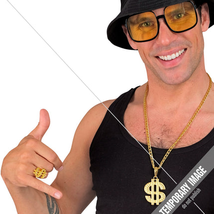 e-carnavalskleding-SYK Sieradenset dollar