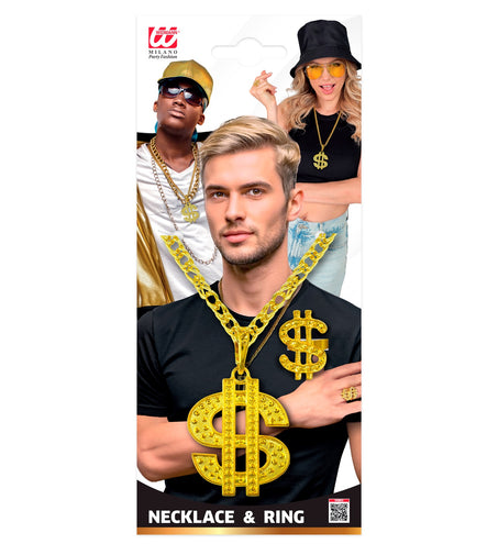 e-carnavalskleding-SYK Sieradenset dollar