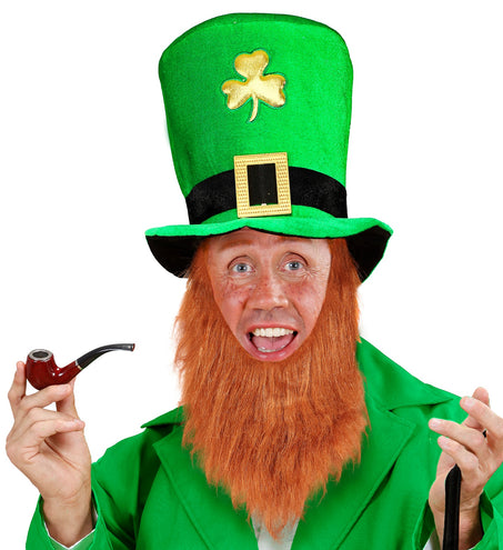 e-carnavalskleding-SYK Sint Patrick's hoge hoed met baard